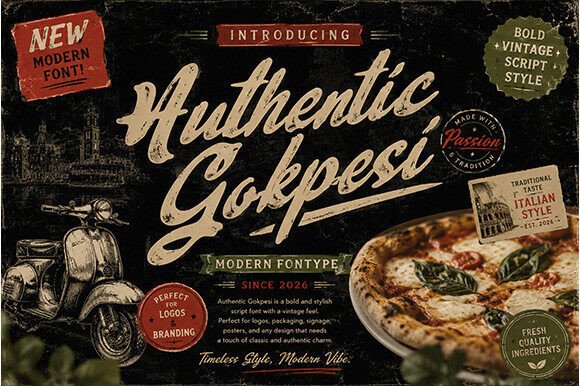 Authentic Gokpesi: The Vintage Script Font with Soul
