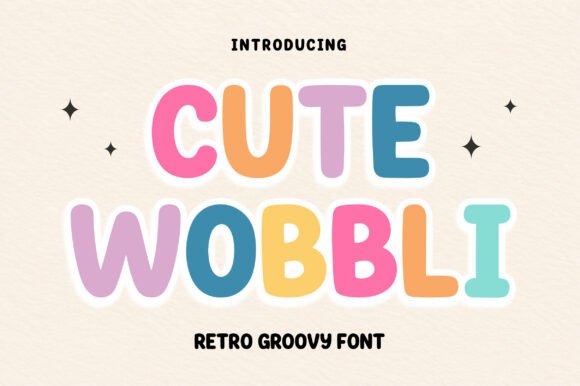 Cute Wobbli: A Playful Retro Font for Joyful Design Projects