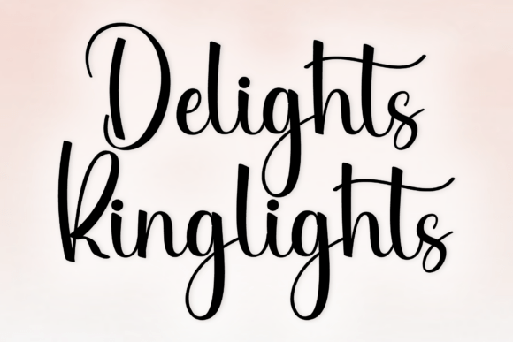 Delights Ringlights: A Handwritten Font with a Warm Glow