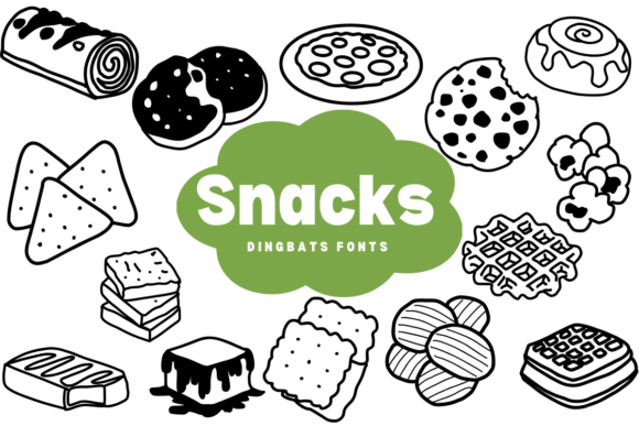 Snacks: The Sketch-Style Dingbats Font for Creative Projects